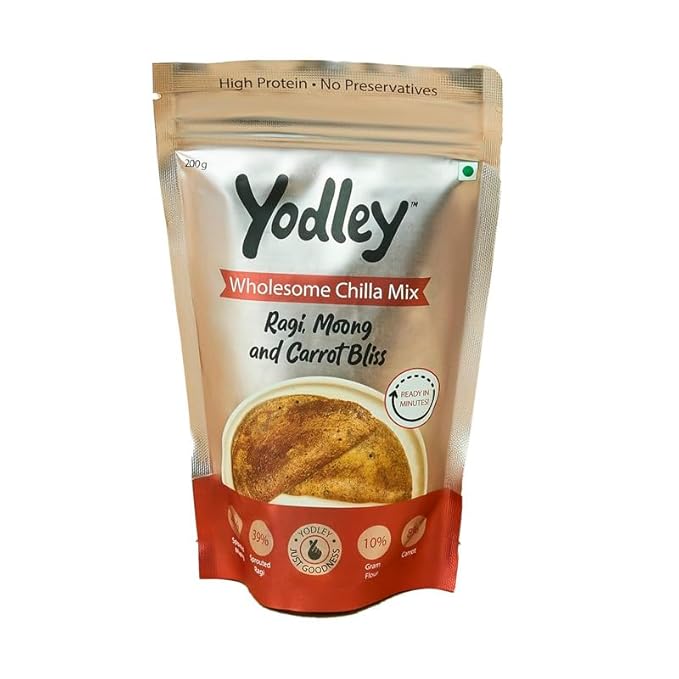 Yodley Wholesome Chilla Mix  - Ragi, Moong & Carrot Bliss