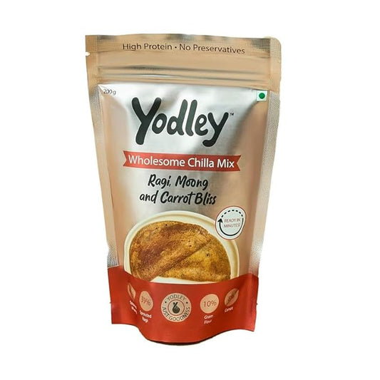 Yodley Wholesome Chilla Mix  - Ragi, Moong & Carrot Bliss