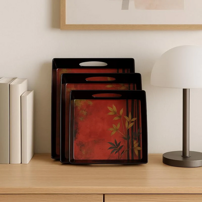 Comfy Homes Durable Multi-Use Premium Printed Rectangular Melamine Serve Ware