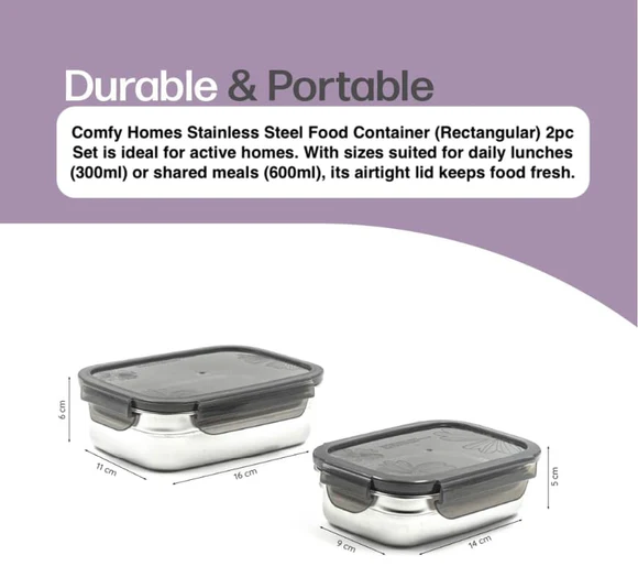 Comfy Homes Stainless Steel - Lunch & Storage Container