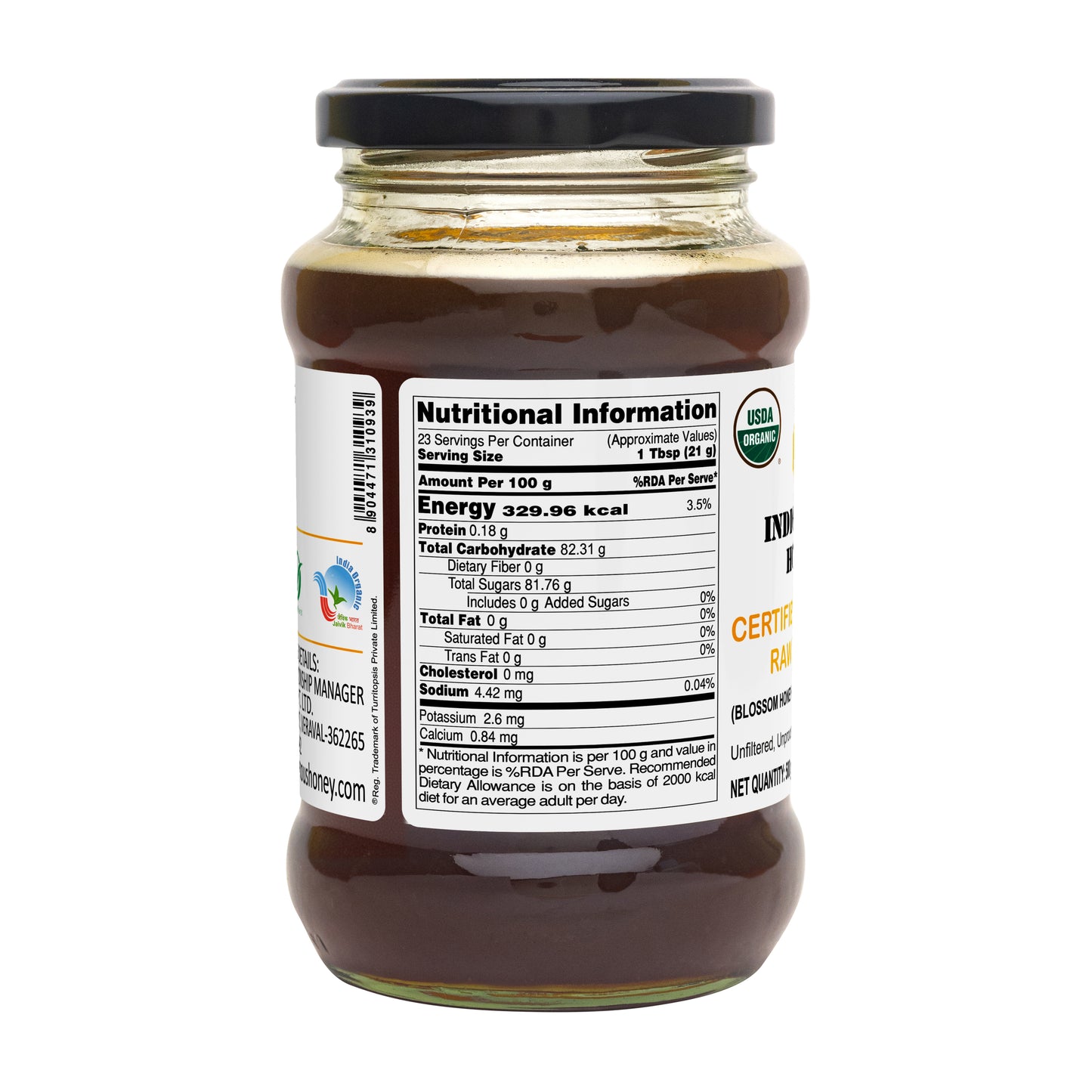 Indigenous Honey USDA Certified Organic Wild Honey