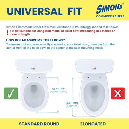 Simon's - Heavy-Duty Commode Seat Raiser