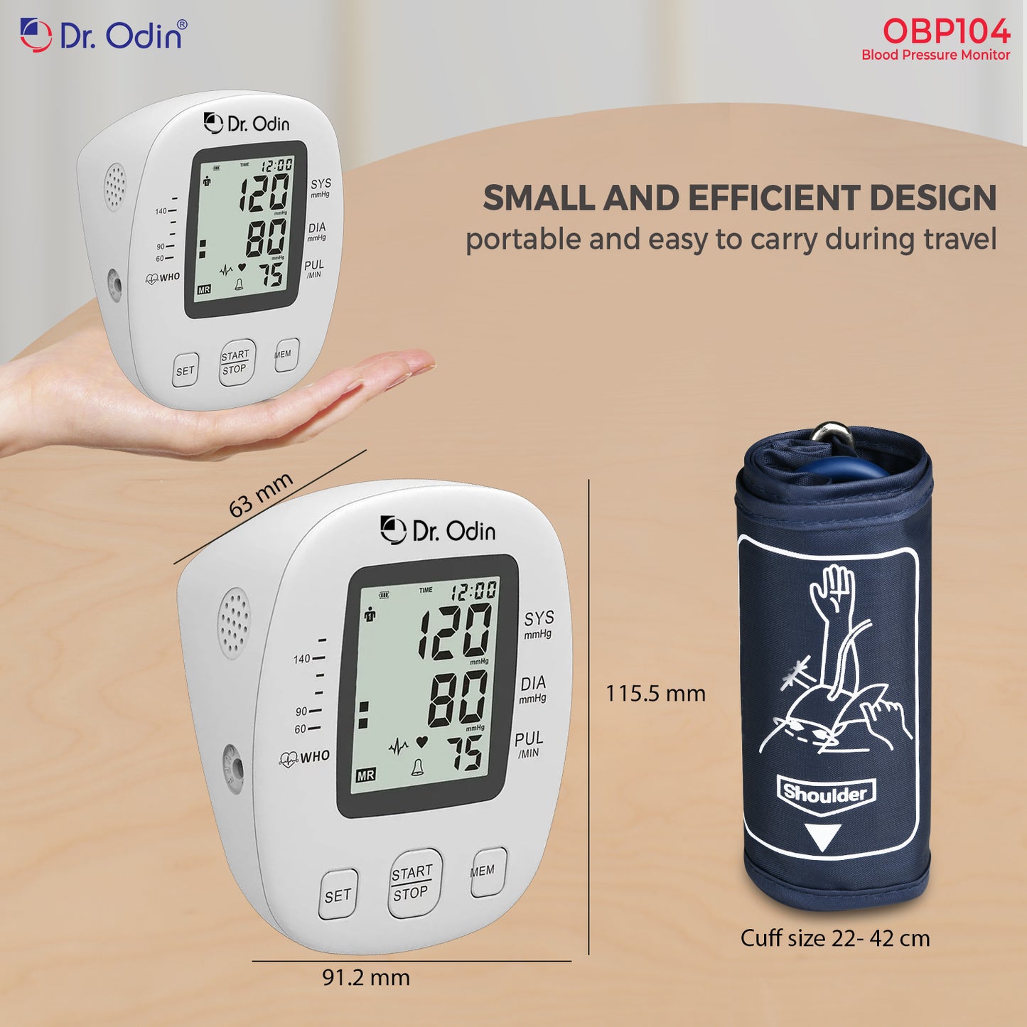 Dr. Odin OBP104 Pulse Mini Digital Blood Pressure Monitor