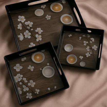Comfy Homes Durable Multi-Use Premium Printed Rectangular Melamine Serve Ware