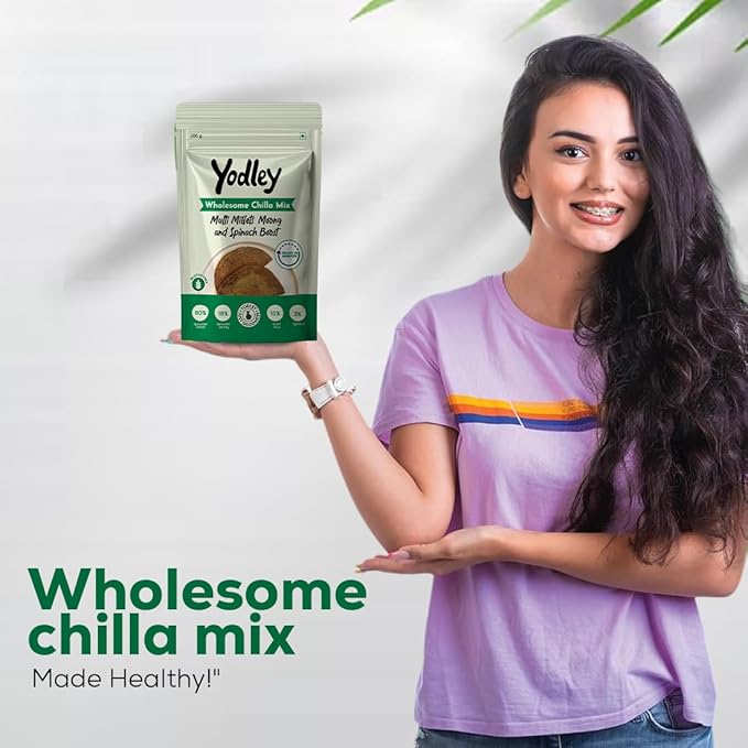 Yodley Wholesome Chilla Mix  - Multi Millets, Moong & Spinach Boost