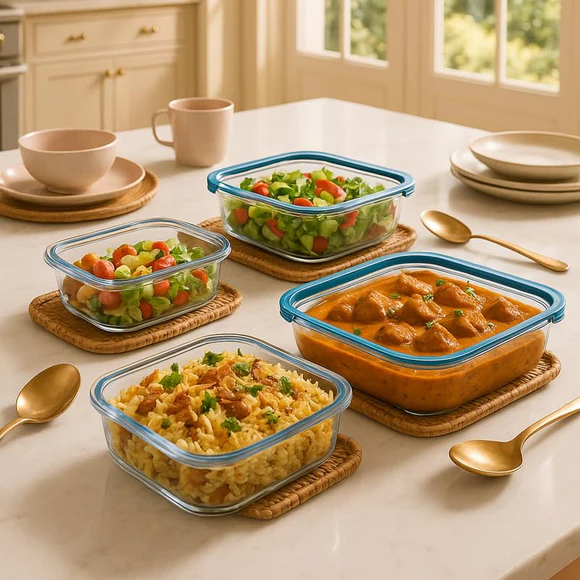 Comfy Homes Collapsible Glass Container Set