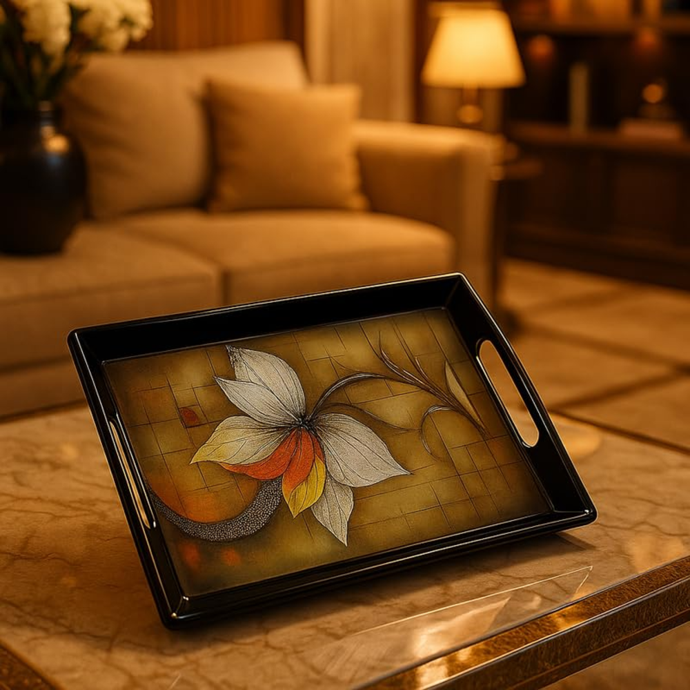 Comfy Homes Durable Multi-Use Premium Printed Rectangular Melamine Serve Ware