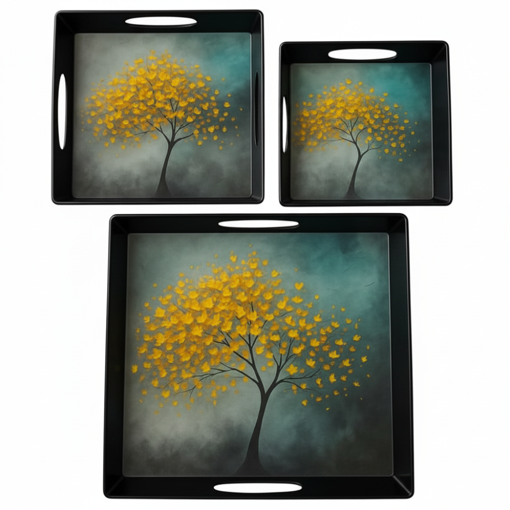 Comfy Homes Durable Multi-Use Premium Printed Rectangular Melamine Serve Ware
