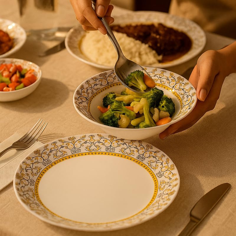 Comfy Homes Round Melamine 41 Pcs Dinner Set