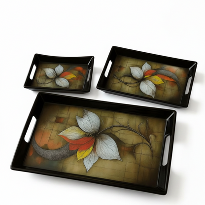 Comfy Homes Durable Multi-Use Premium Printed Rectangular Melamine Serve Ware