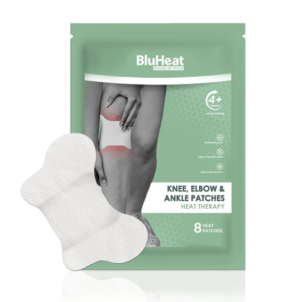 BluHeat Pain Relief Patches for Knee, Elbow & Ankle Heat Therapy Patches