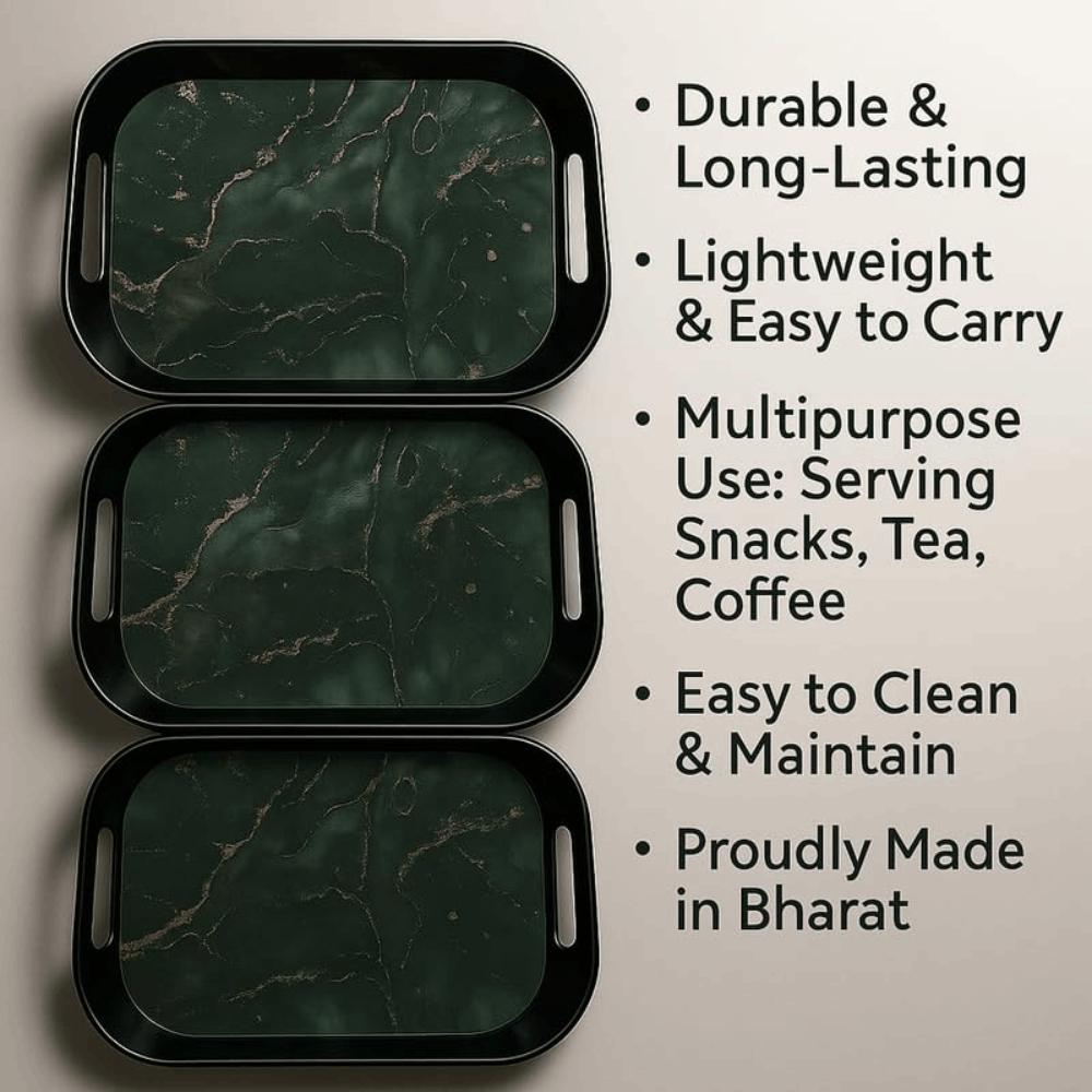 Comfy Homes Durable Multi-Use Premium Printed Rectangular Melamine Serve Ware
