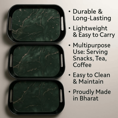 Comfy Homes Durable Multi-Use Premium Printed Rectangular Melamine Serve Ware