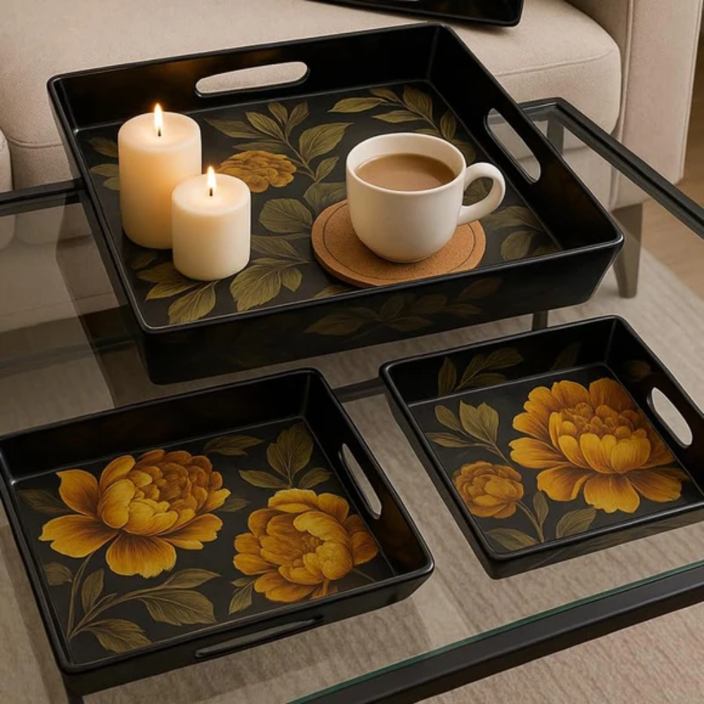 Comfy Homes Durable Multi-Use Premium Printed Rectangular Melamine Serve Ware