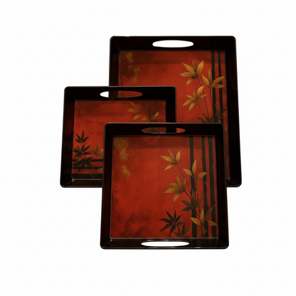 Comfy Homes Durable Multi-Use Premium Printed Rectangular Melamine Serve Ware