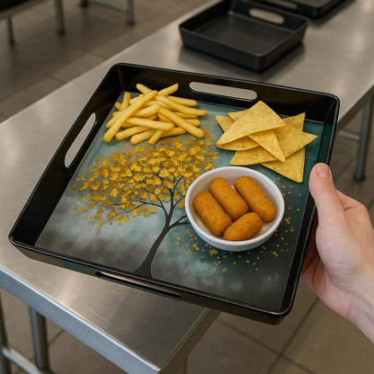 Comfy Homes Durable Multi-Use Premium Printed Rectangular Melamine Serve Ware