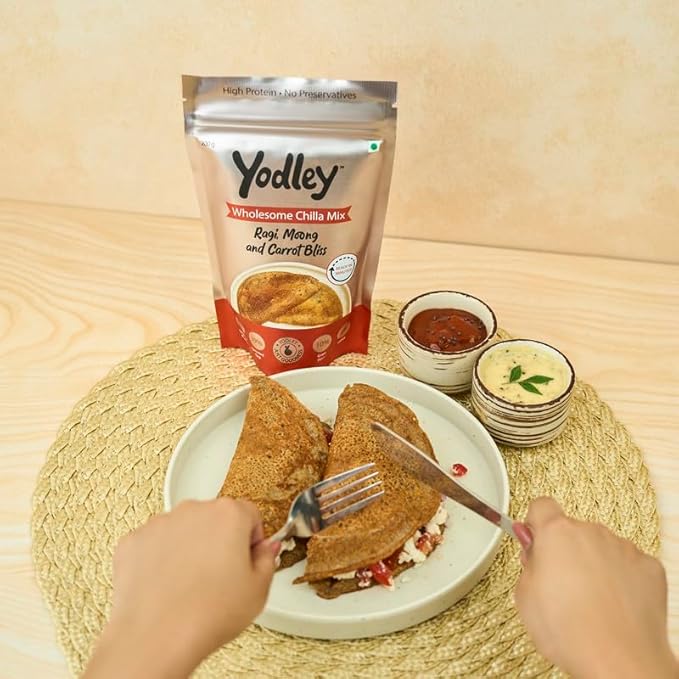 Yodley Wholesome Chilla Mix  - Ragi, Moong & Carrot Bliss