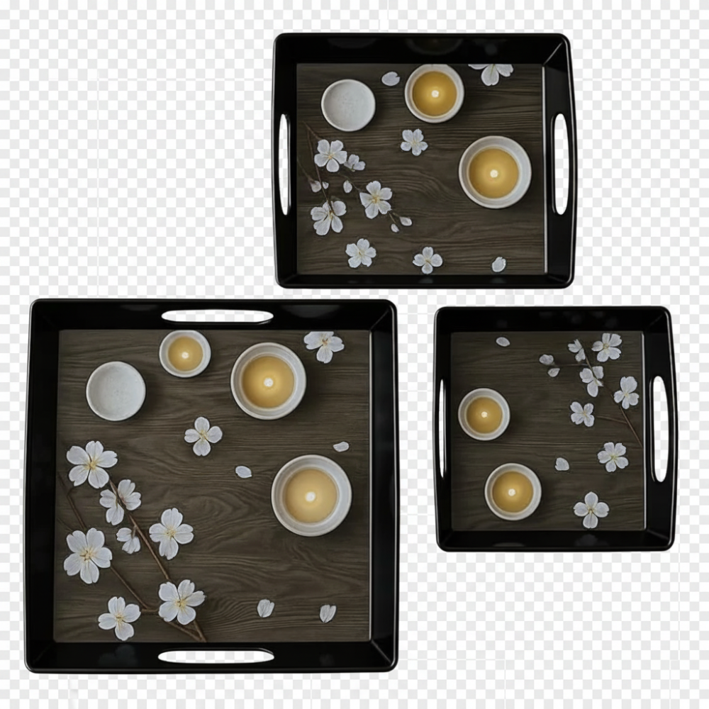 Comfy Homes Durable Multi-Use Premium Printed Rectangular Melamine Serve Ware