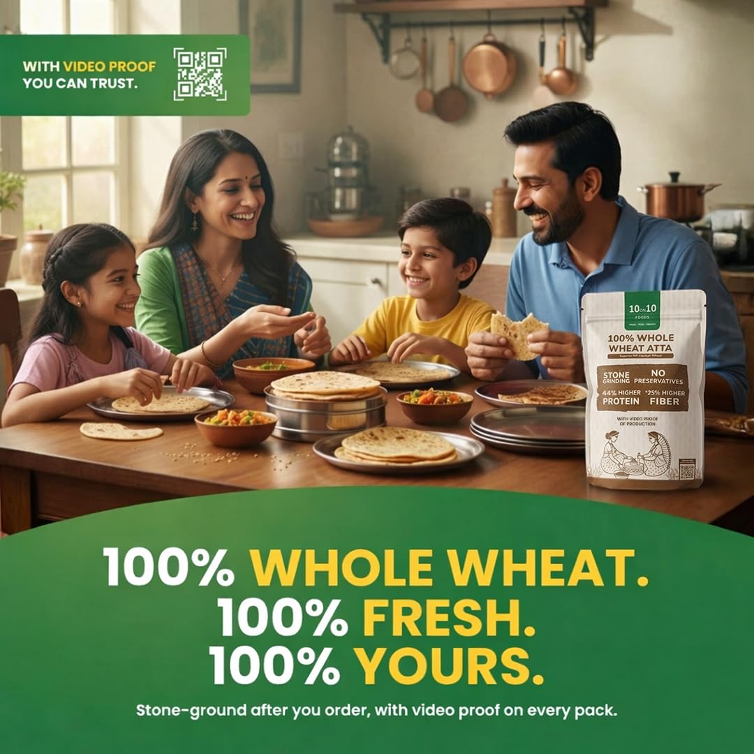 10on10foods Whole Wheat Atta 5 Kg