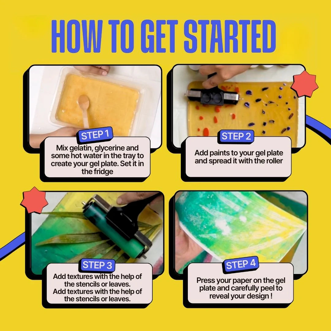 DIY COMBO : DIY Gel Plate Monoprinting Kit & DIY Solar Printing Kit
