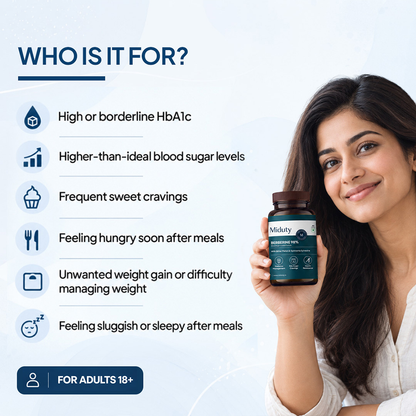Miduty Berberine HCL 98% Blood Sugar Control Supplement