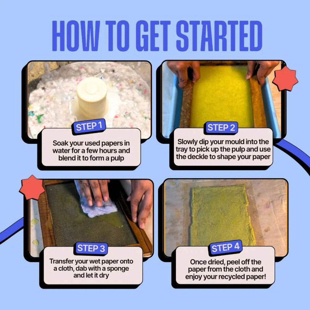 Kitsters DIY COMBO : DIY Handmade Paper Kit & DIY Solar Printing Kit