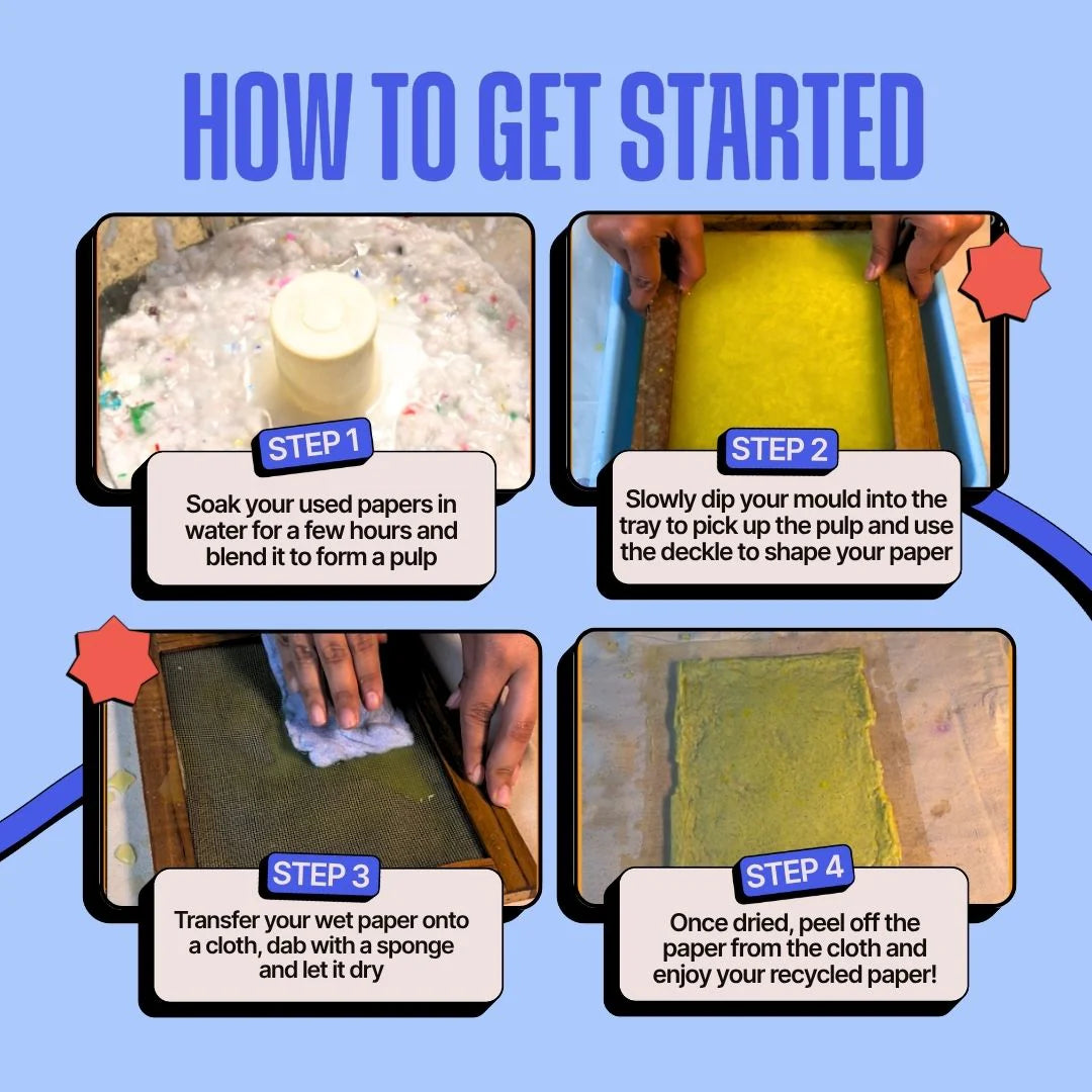 DIY COMBO : DIY Handmade Paper Kit & DIY Solar Printing Kit