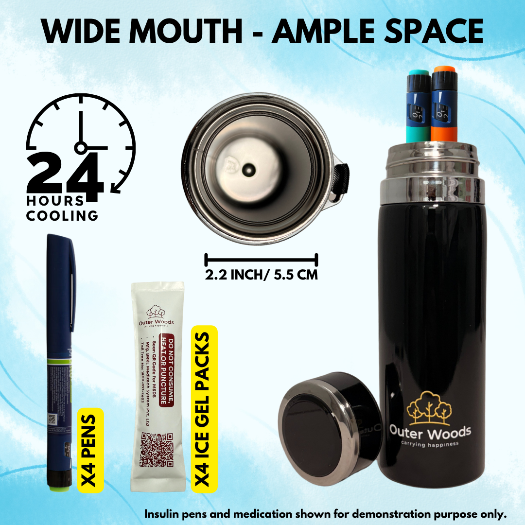 Outer Woods Insulin Cooler Bottle Case - Medium (800ml)