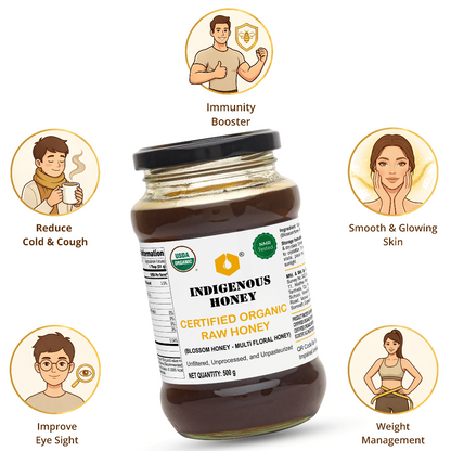 Indigenous Honey USDA Certified Organic Wild Honey