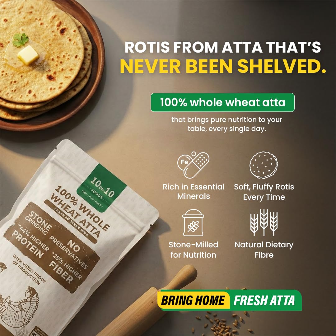 10on10foods Whole Wheat Atta 5 Kg