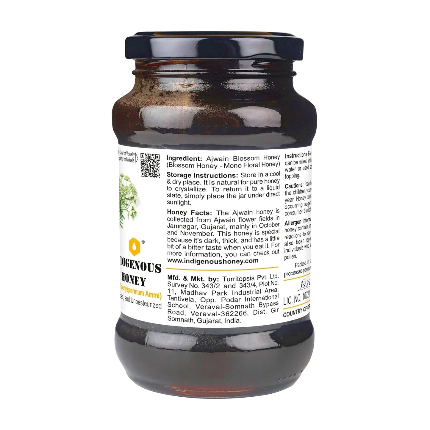 Ajwain Carom Honey Raw Organic Natural