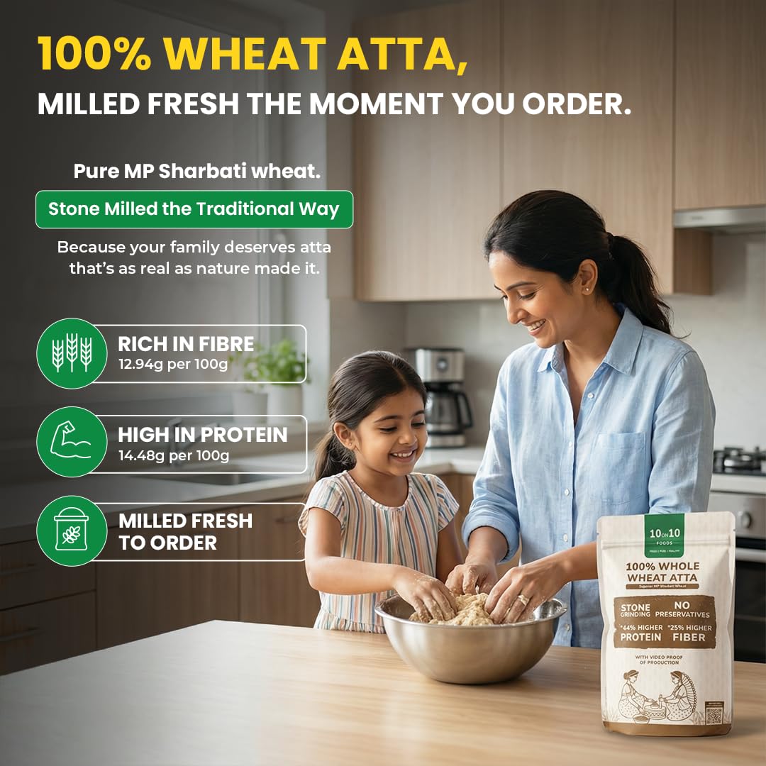 10on10foods Whole Wheat Atta 5 Kg
