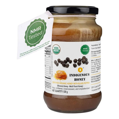 Indigenous Honey  Raw Organic Honey with Infused Black Pepper