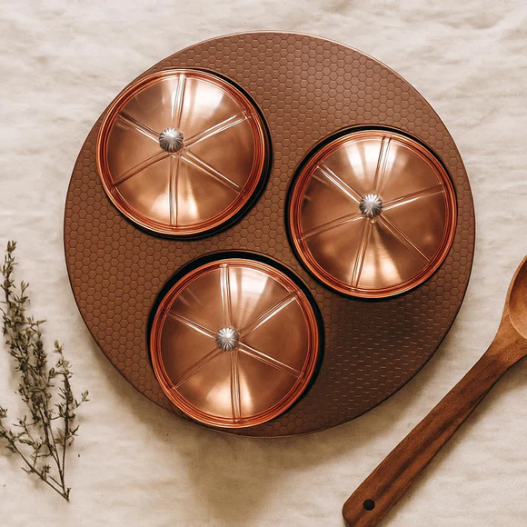Comfy Homes Rose Gold - 3 in 1 Dry Fruit Container