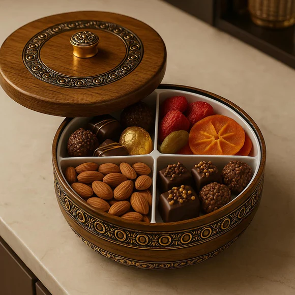 Comfy Homes Revolving Dry Fruit & Snack Storage Box
