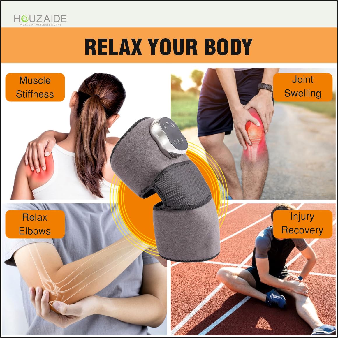 HOUZAIDE Knee Massager Advanced 7-Level Heating