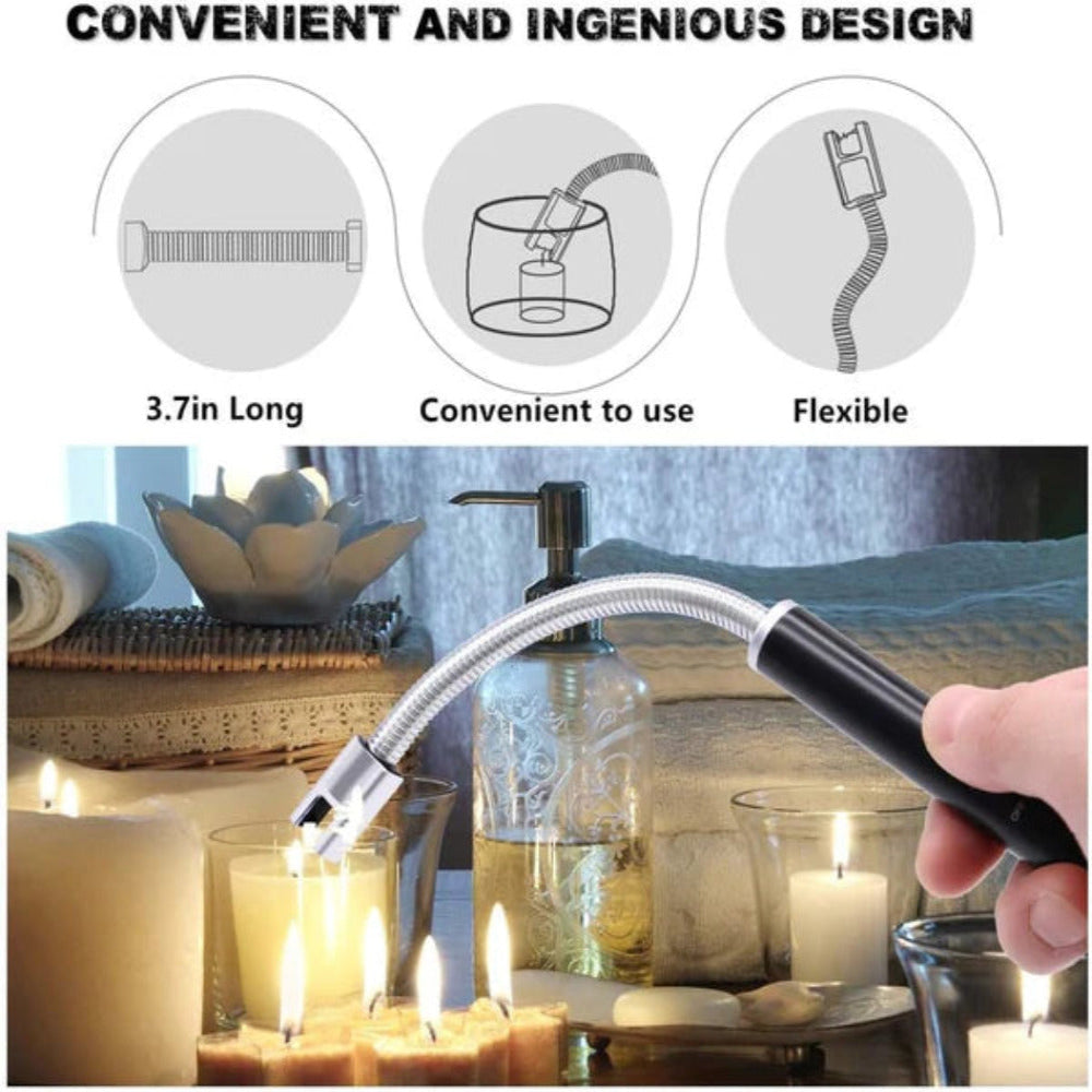 LA' FORTE Rechargeable Multi Purpose Lighter USB Charging, Flameless (Random Color Supply)