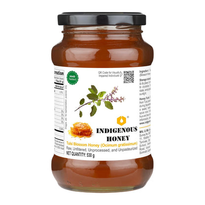Indigenous Honey Tulsi Honey - Pure, NMR Tested & Harvested in MP