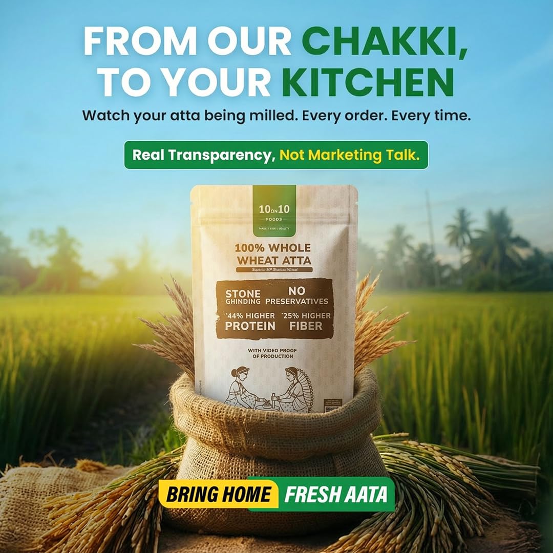 10on10foods Whole Wheat Atta 5 Kg
