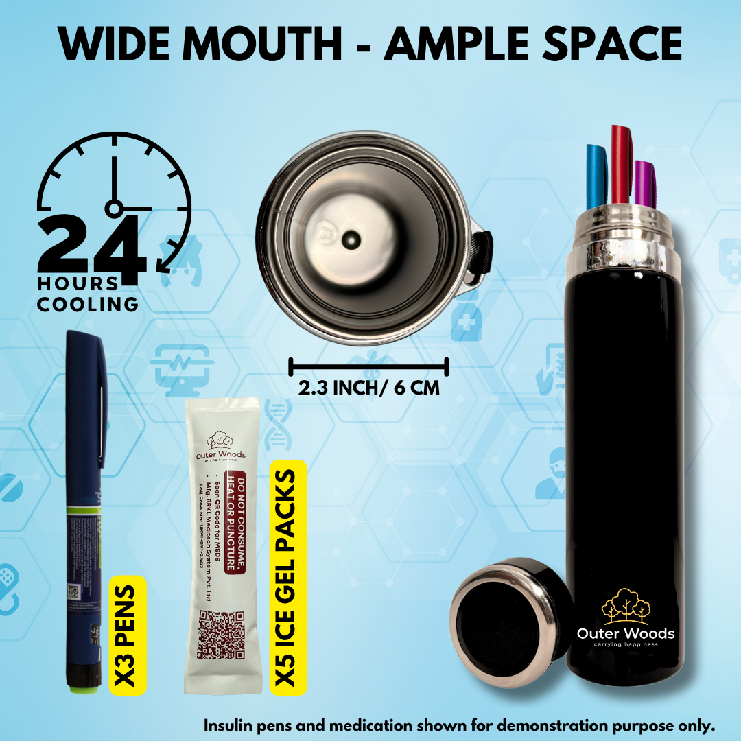 Outer Woods Insulin Cooler Bottle Case - Large (1000ml)