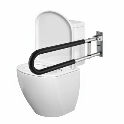 Simon’s FoamGrips Heavy-Duty Aluminum Folding Grab Bar for Elderly in Toilet – 60cm