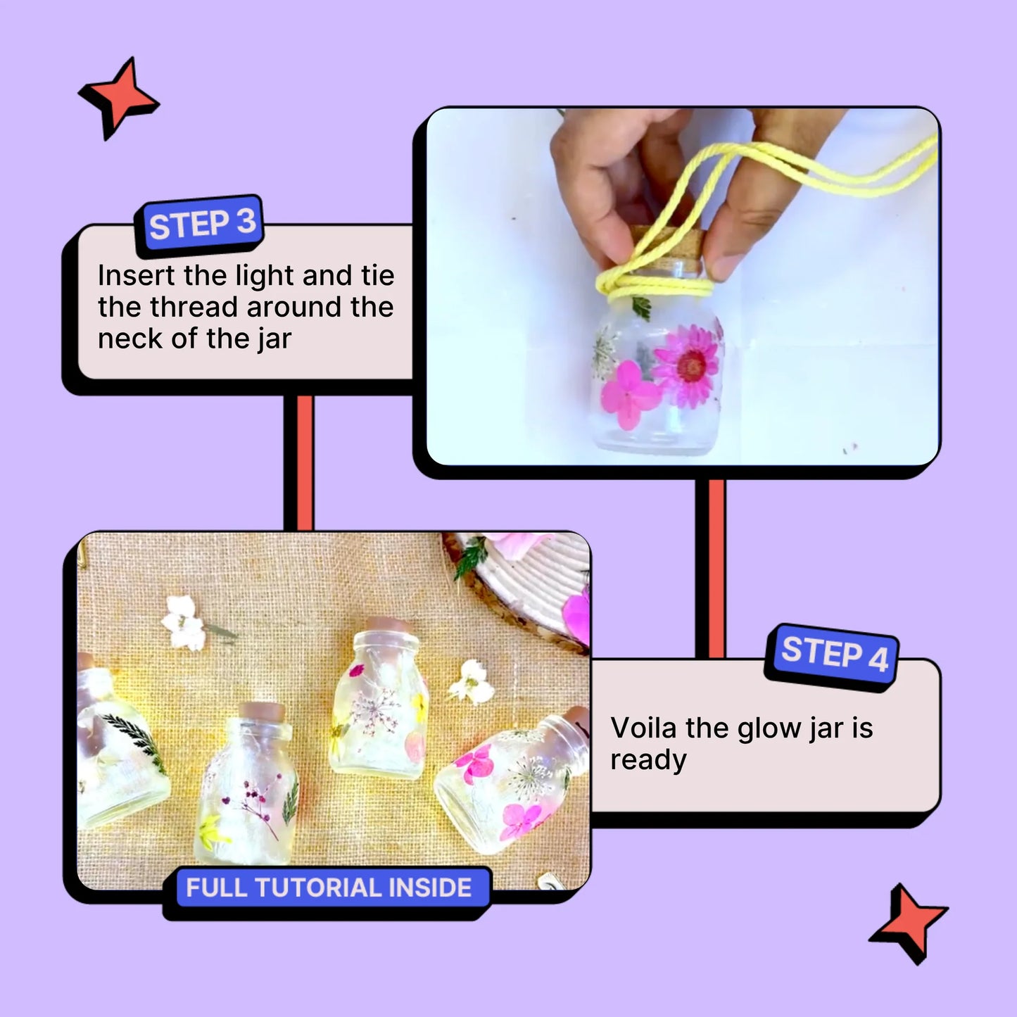 DIY Floral Glow Jar Kit