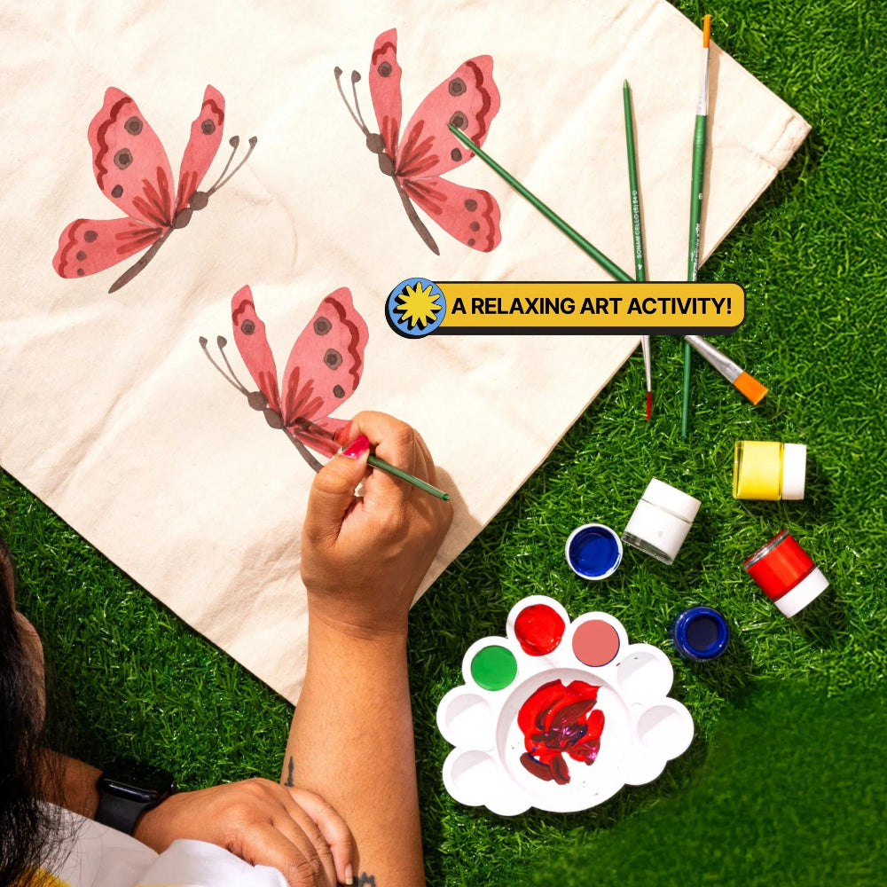 Kitsters DIY Painting Starter Pack: Mini Painting Kit, Light Bottle Painting Kit & Tote Bag Painting Kit