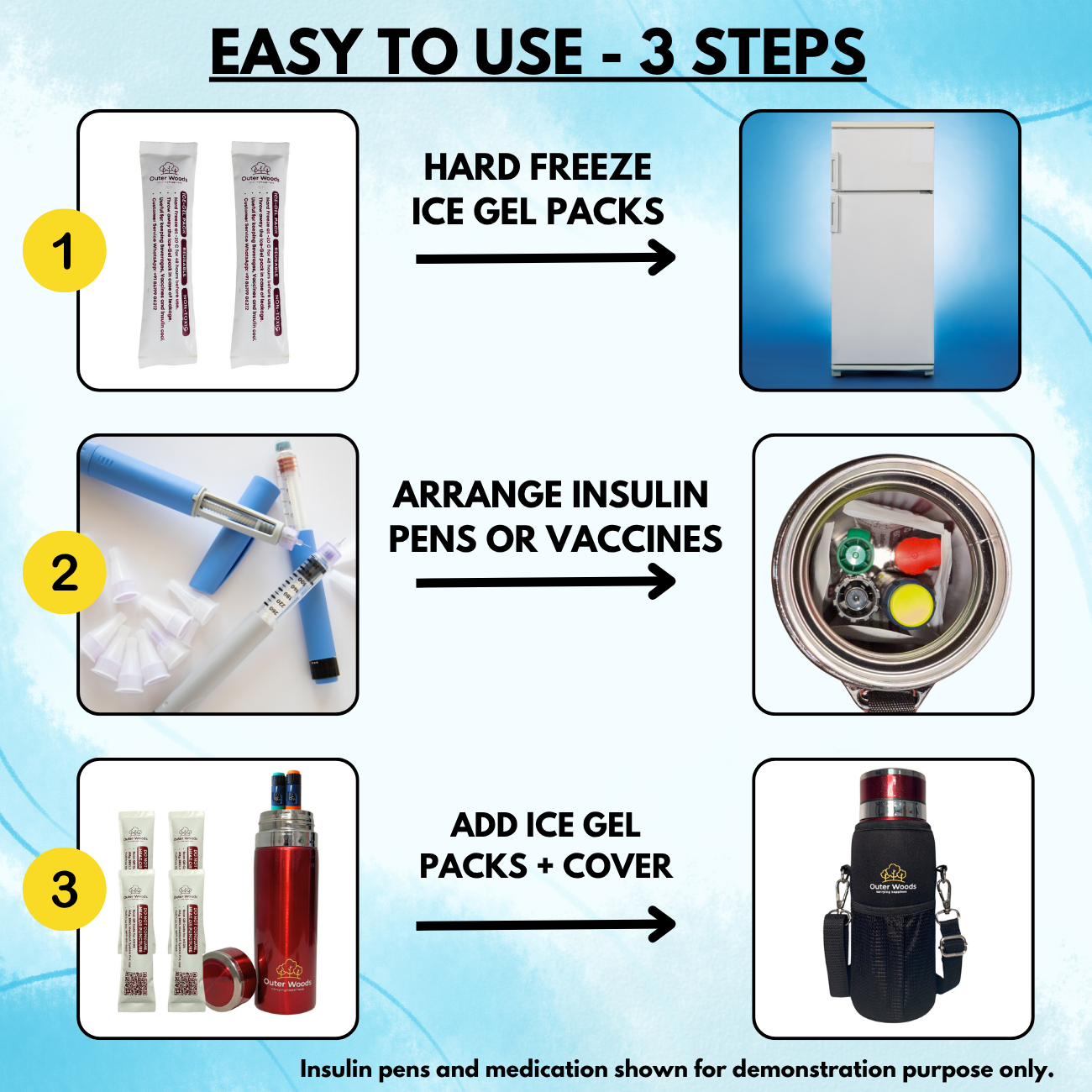 Outer Woods Insulin Cooler Bottle Case - Medium (800ml)