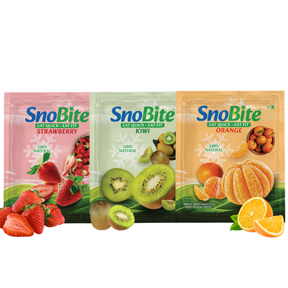 Snobite Tangy and Sweet- Orange, Strawberry and Kiwi Pouch