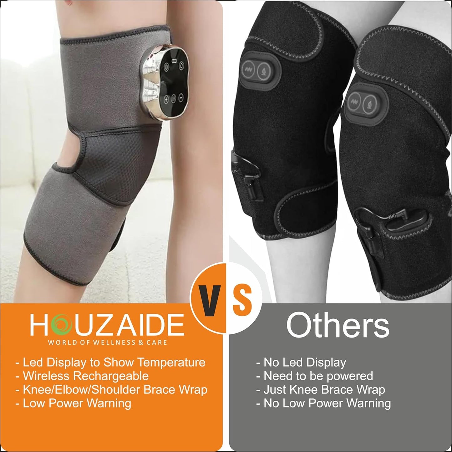 HOUZAIDE Knee Massager Advanced 7-Level Heating