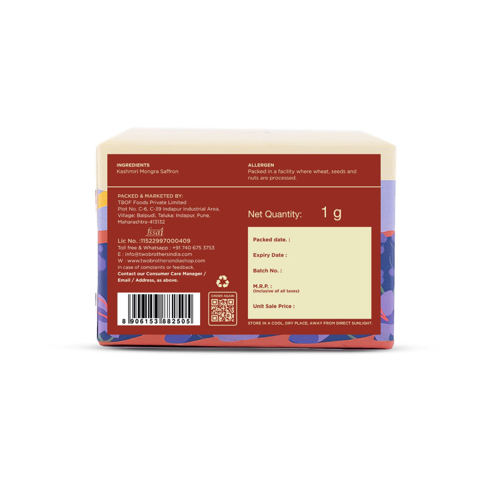 Two Brothers India Farms Kashmiri Mongra Saffron