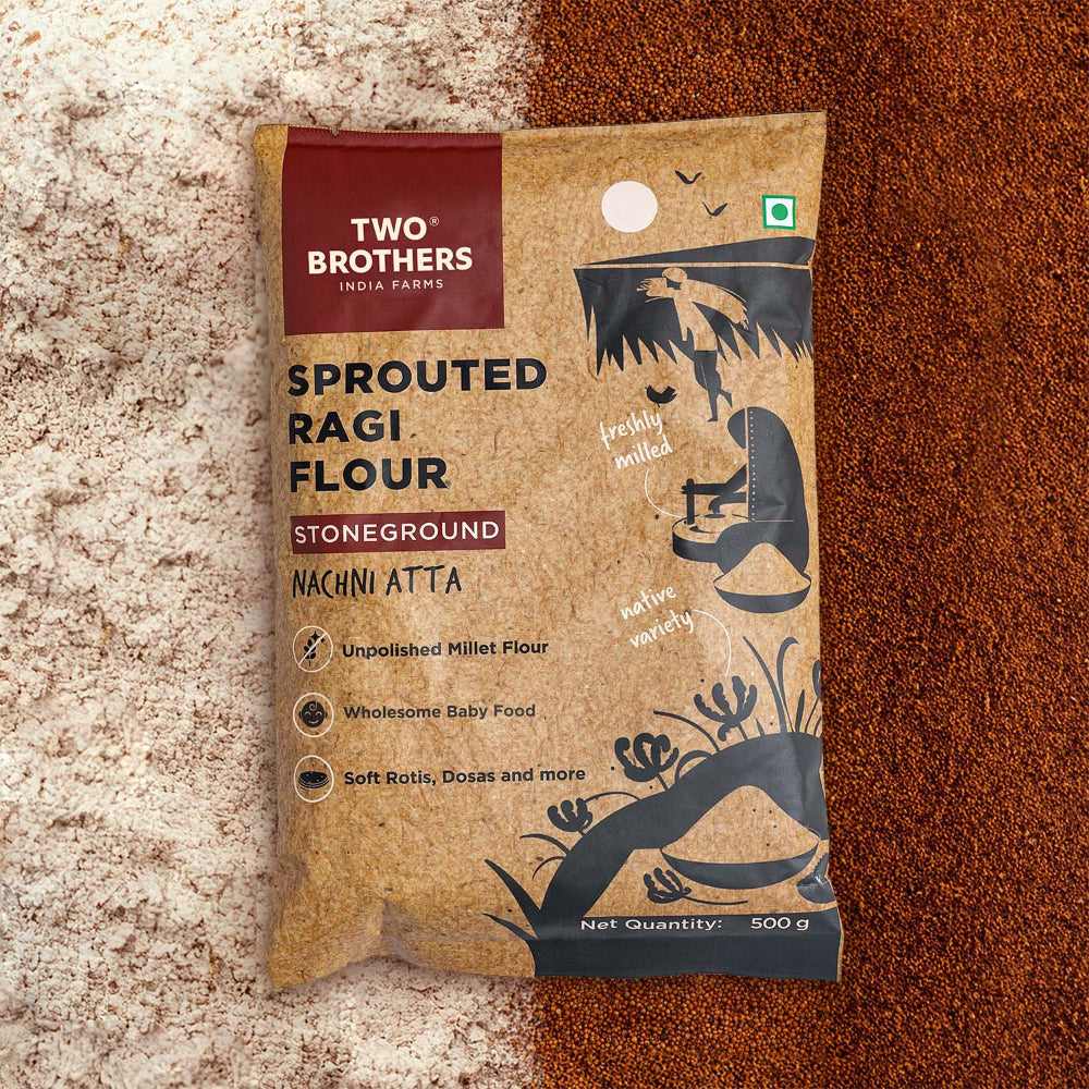 Two Brothers India Farms Sprouted Ragi Malt Nachni Satva