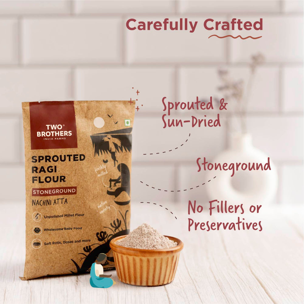 Two Brothers India Farms Sprouted Ragi Malt Nachni Satva
