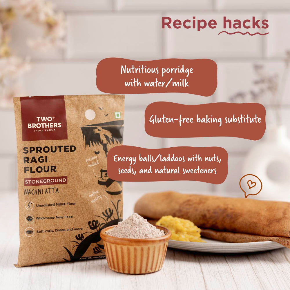 Two Brothers India Farms Sprouted Ragi Malt Nachni Satva